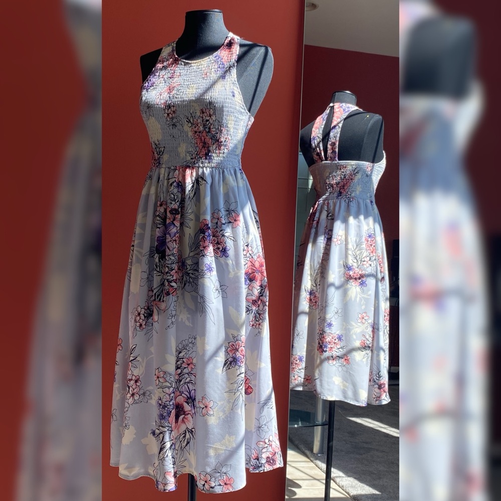 Bleuh Ciel Floral Dress Sz M